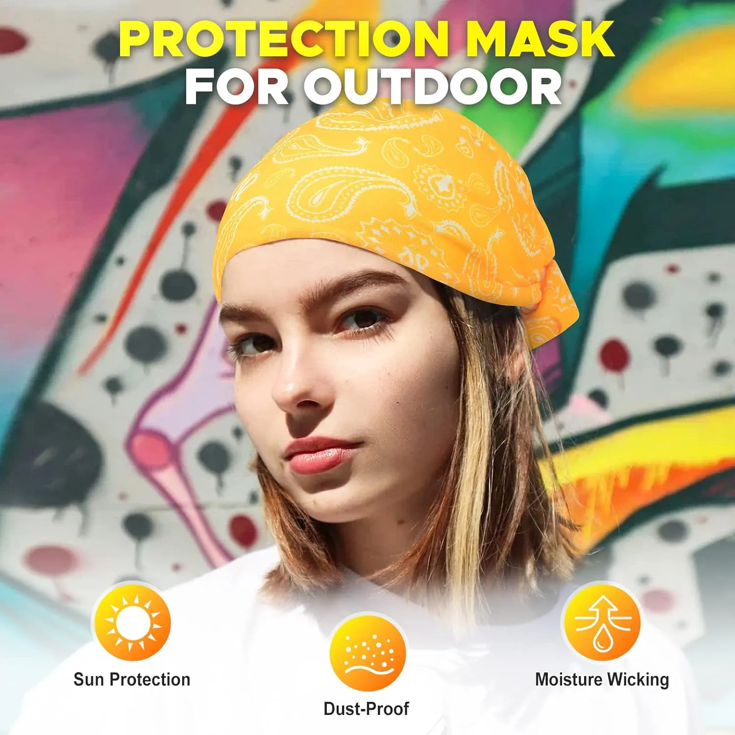 JOEYOUNG Headwear, Bandana, Neck Gaiter Head Wrap Headband Balaclava Magic Scarf