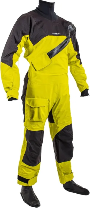 Junior Dartmouth Eclip Zip Drysuit Dry Suit & Underfleece - Sulphur Black - 3 Layer Dry Suit Waterproof Sprayproof