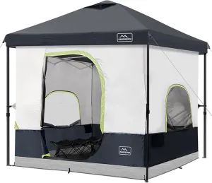 KAMPKEEPER 6 Person Camping Tent, 10x10 Pop Up Canopy Tent with Camping Cube, Converts 10'x10' Straight Leg Canopy into Camping Inner Tent–Fully Vented Roof(Canopy & Frame Included)