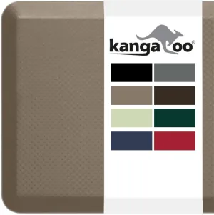KANGAROO Thick Ergonomic Anti Fatigue Mats for Kitchen Floor, Cushioned Standing Office Desk Mat, Waterproof Scratch Resistant Topside, Supportive All Day Comfort Padded Foam Rugs, 20x32, Beige