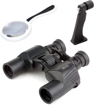 Kenko high Power Zoom Binocular, SG-Z 20-100X30 N FMC Smart Phone Holder Set, magnificant 20x to 100x, Full Multi-Coating for Sports, Concerts, Hunting, Outdoor & Observation of The Moon 239906, Black