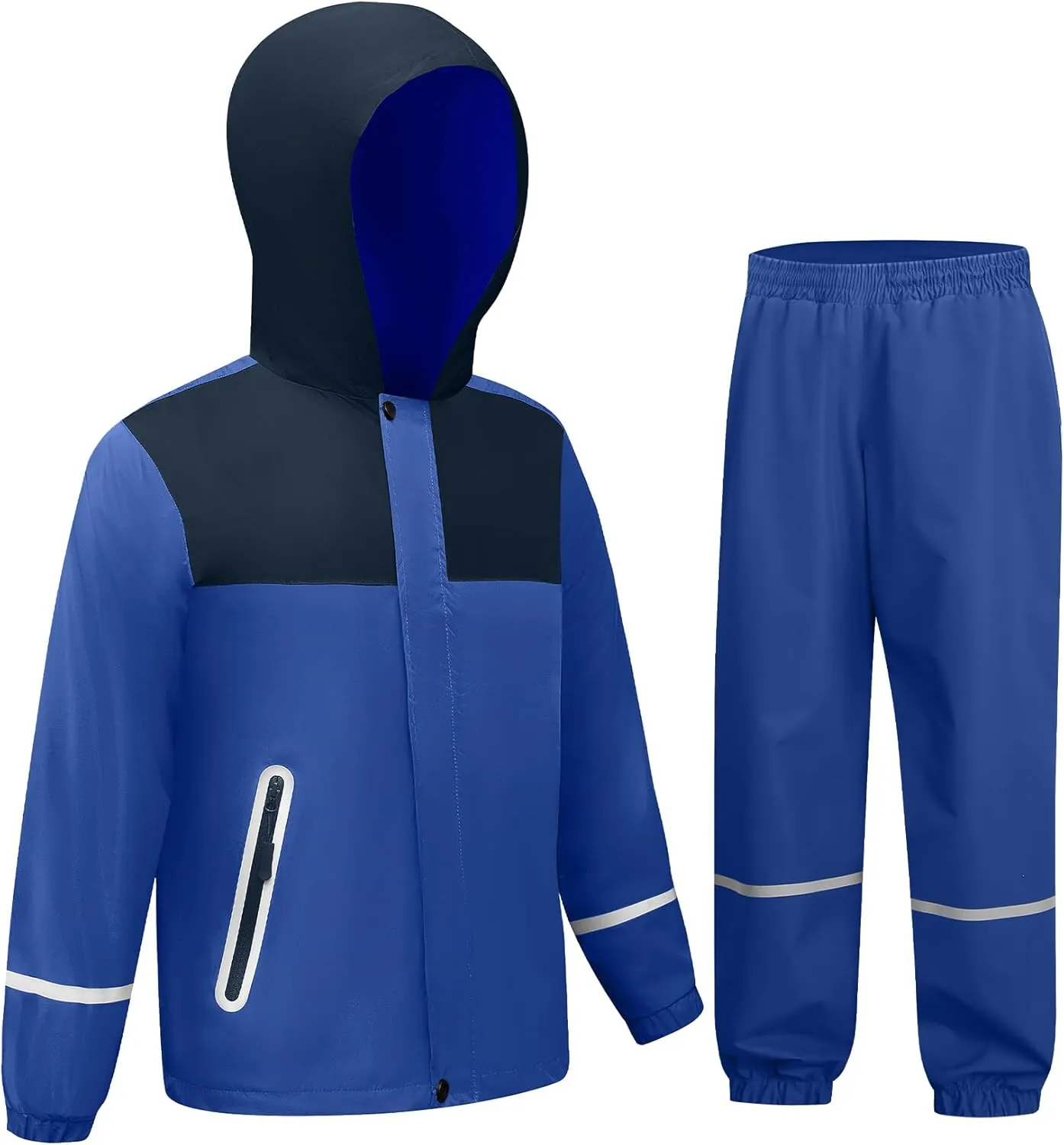 Kids Rain Suit Boys Girls Waterproof Lightweight Raincoat and Pant Rain Gear for Camping Hiking