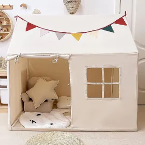 Kids Tent Indoor Playhouse, Kids Play Tent Large Kid Playhouse Tent Toys Toddler Tent Play House with Pennant Banners
