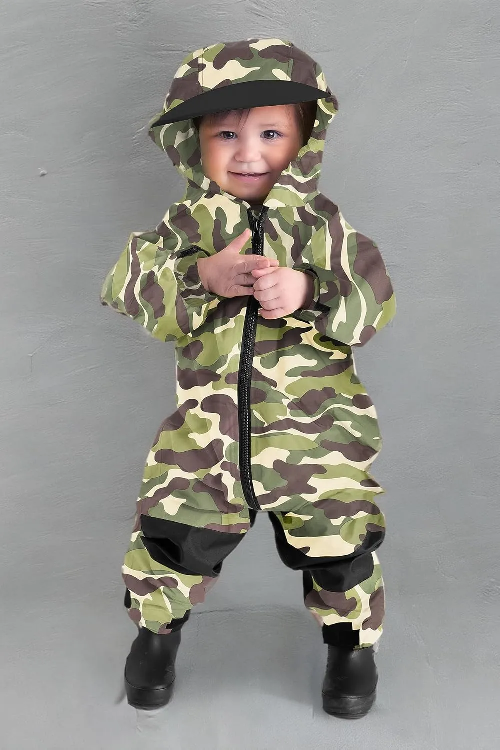 Kids Toddler Rain Suit - Muddy Buddy Waterproof Coverall One Piece Weather Resistant Baby Jacket