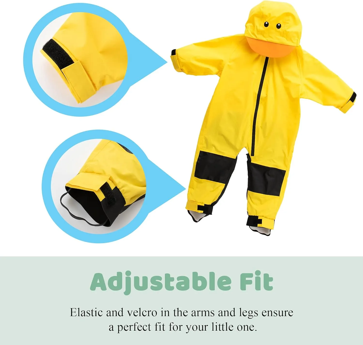Kids Toddler Rain Suit - Muddy Buddy Waterproof Coverall One Piece Weather Resistant Baby Jacket