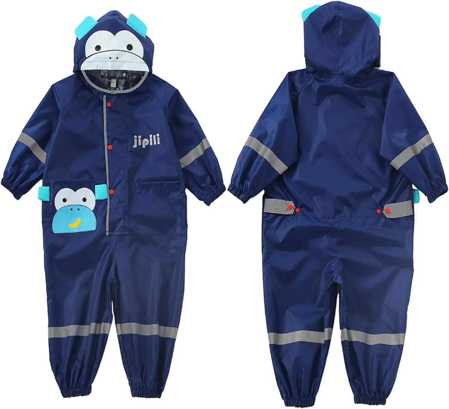 Kids Toddlers Rainsuit Boys Girls One Piece Rain Coat Waterproof Coverall Rain Suit