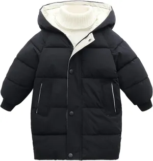 Kids Winter Coat Boys Girls Long Heavyweight Hooded Puffer Jacket Toddler Quilted Bubble Toddler Girl Winter Jacket Set