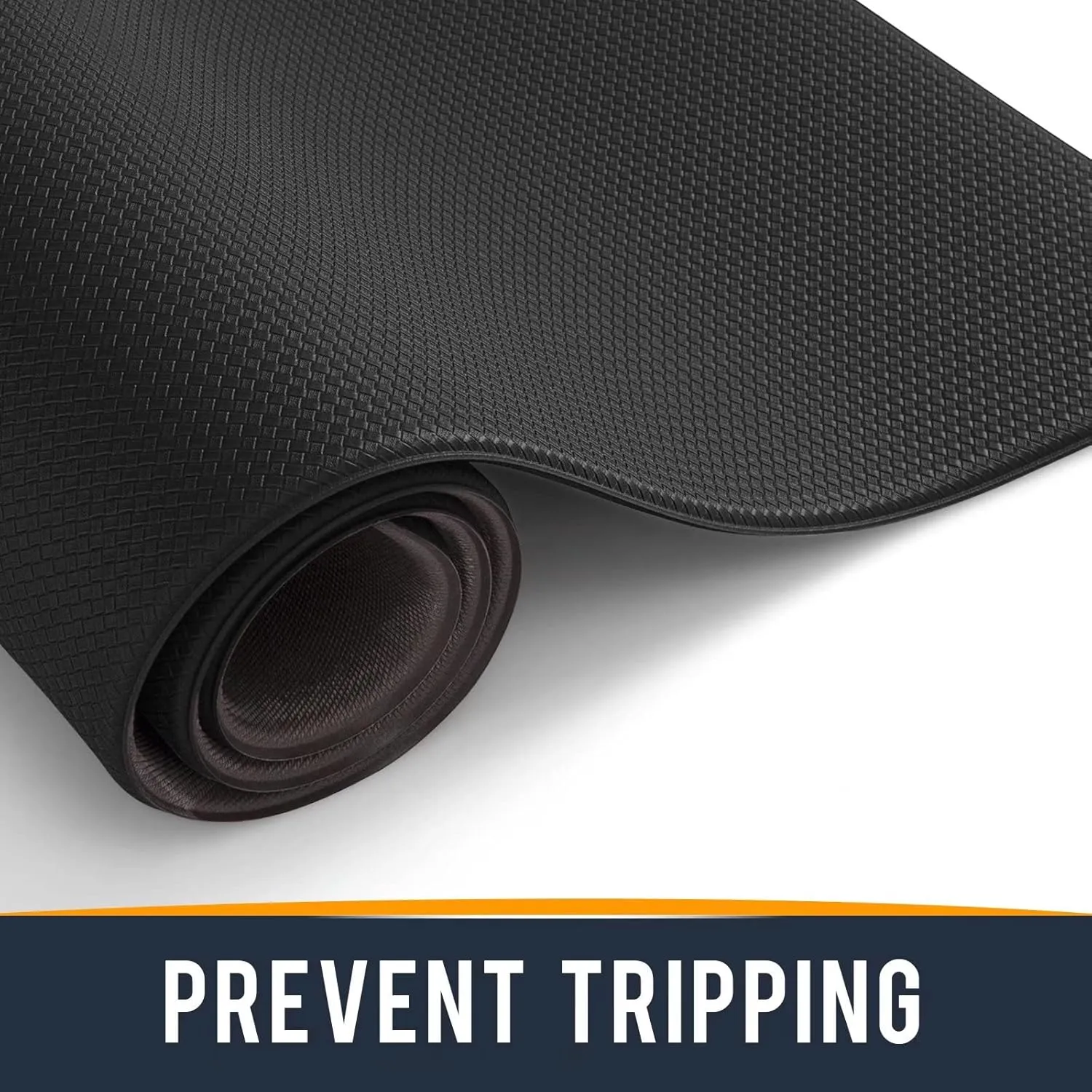 Kitchen Mats for Floor Cushioned Anti Fatigue, Runner Rug Waterproof, Memory Foam Padded for Standing, 17x59, Black