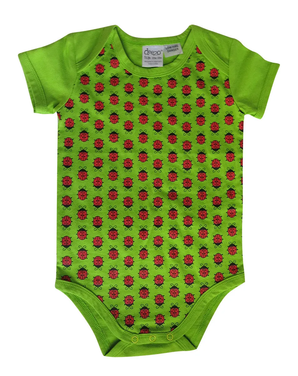 Lady bug on Lime - Baby Suit