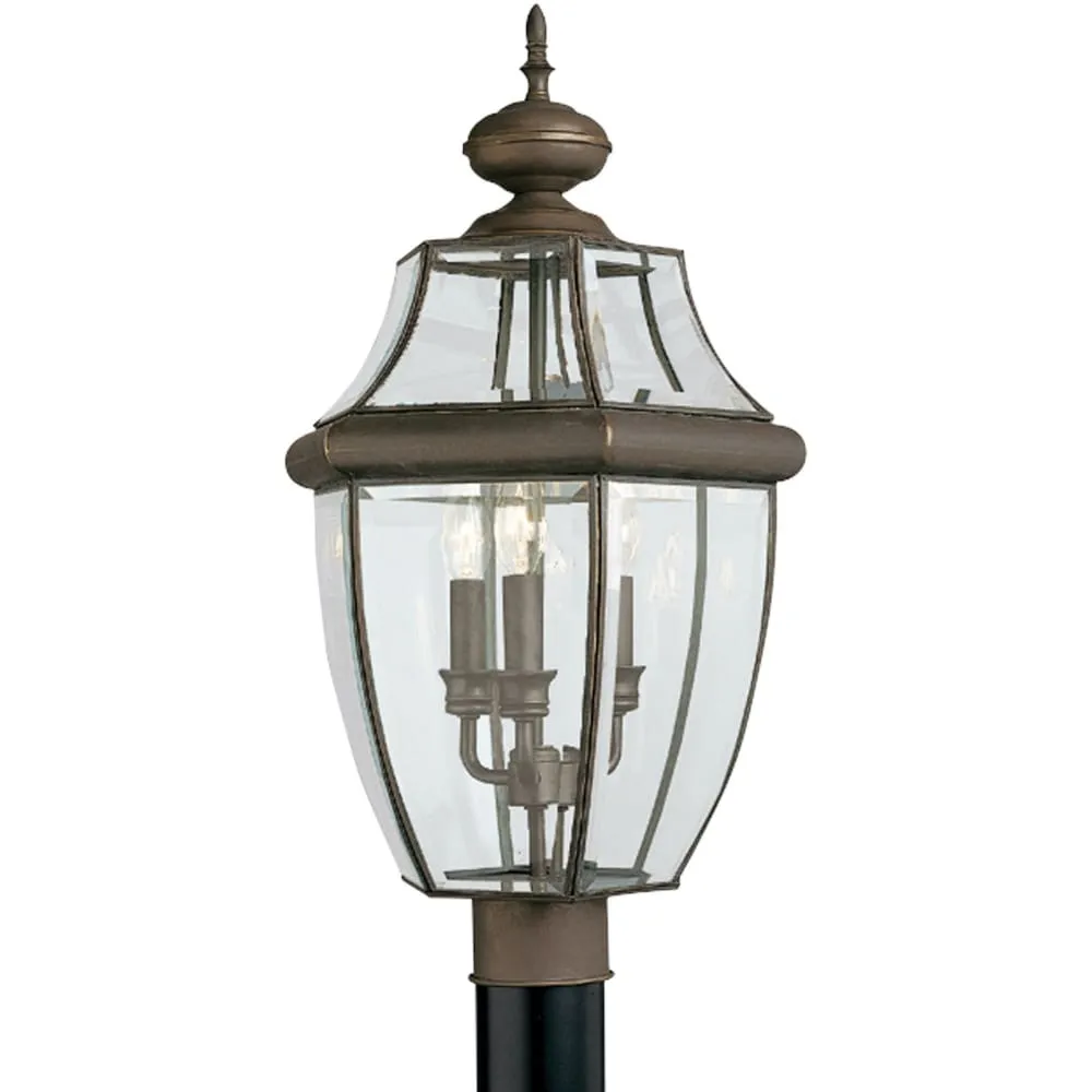 Lancaster Antique Bronze LED Outdoor Post Lantern