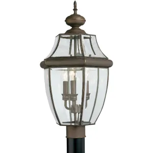 Lancaster Antique Bronze LED Outdoor Post Lantern