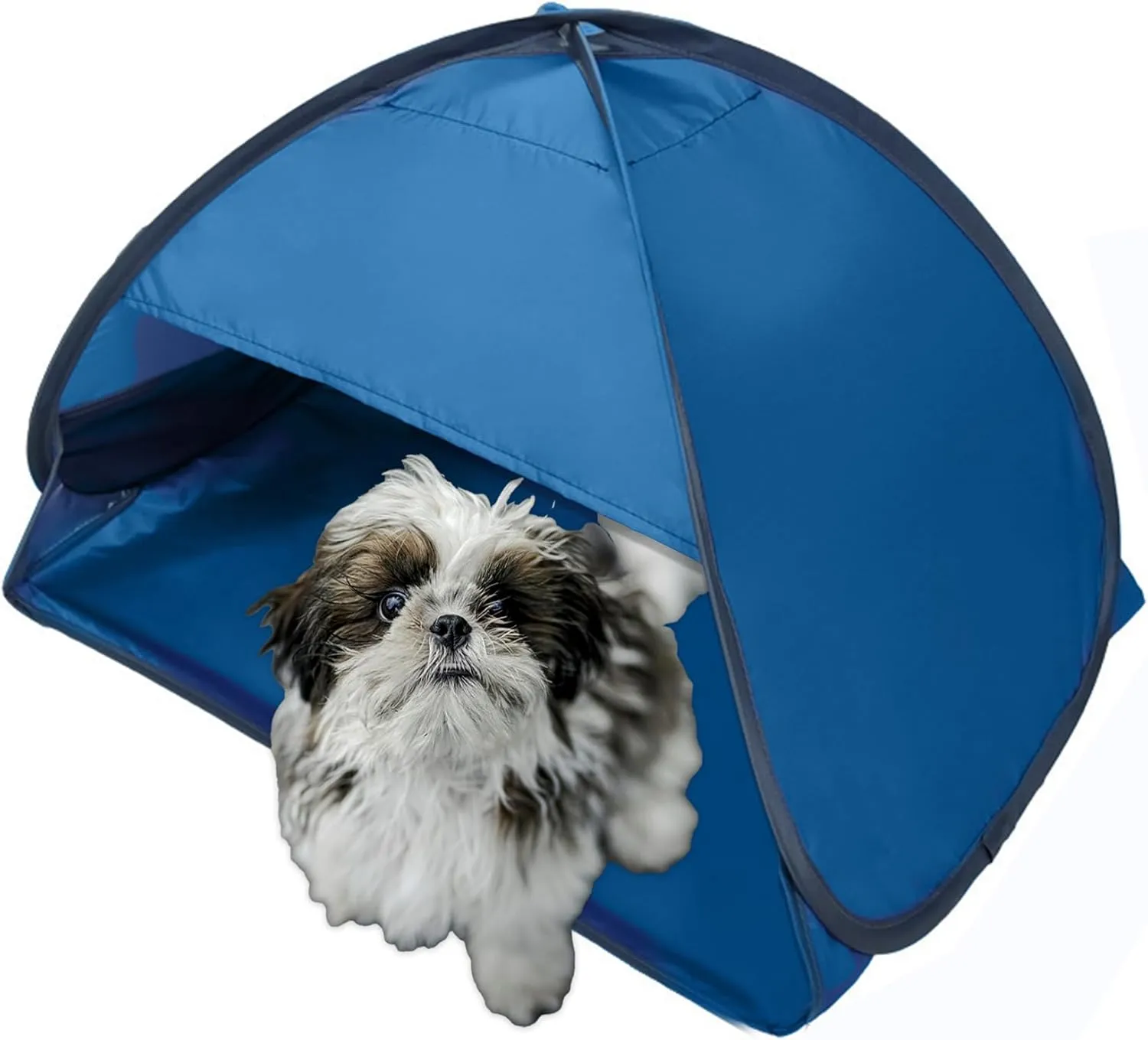 Laptop Sun Shade for Working Outside, Automatic Shades Laptop Tent, Pop up Sun Shade, Head Tent for Beach, Sun Shelter for Anti-UV Small Pets & Outdoor Camping Picnic Beach (Blue, L)