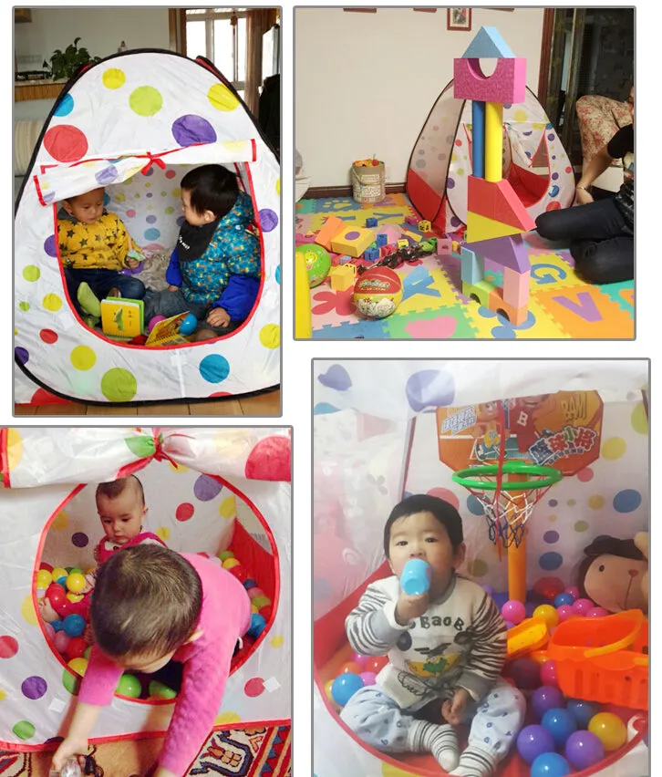 Large Portable Foldable Children Kids Pop Up Adventure Ocean Ball Play Tent Indoor Outdoor Playhouse Kids Tent