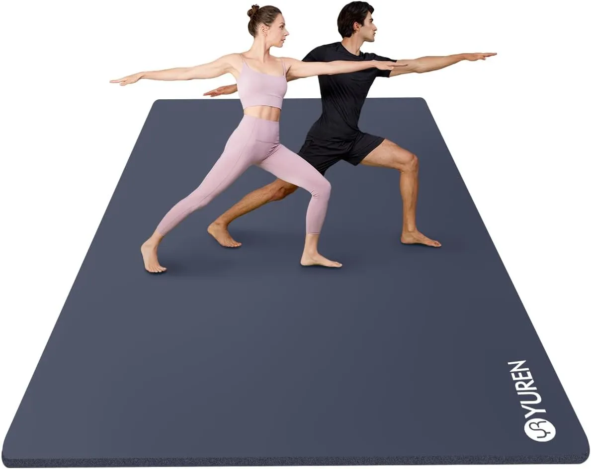 Large Yoga Mat 78.7"x51" 10mm Thick Exercise Mat for Home Workout, Yoga, Pilates, Fitness, High-density NBR Foam Workout Mat, with Carrying Yoga Bag