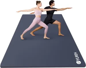 Large Yoga Mat 78.7"x51" 10mm Thick Exercise Mat for Home Workout, Yoga, Pilates, Fitness, High-density NBR Foam Workout Mat, with Carrying Yoga Bag