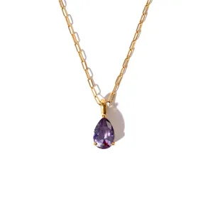 Lavender Lights Gem Pendant & Chain