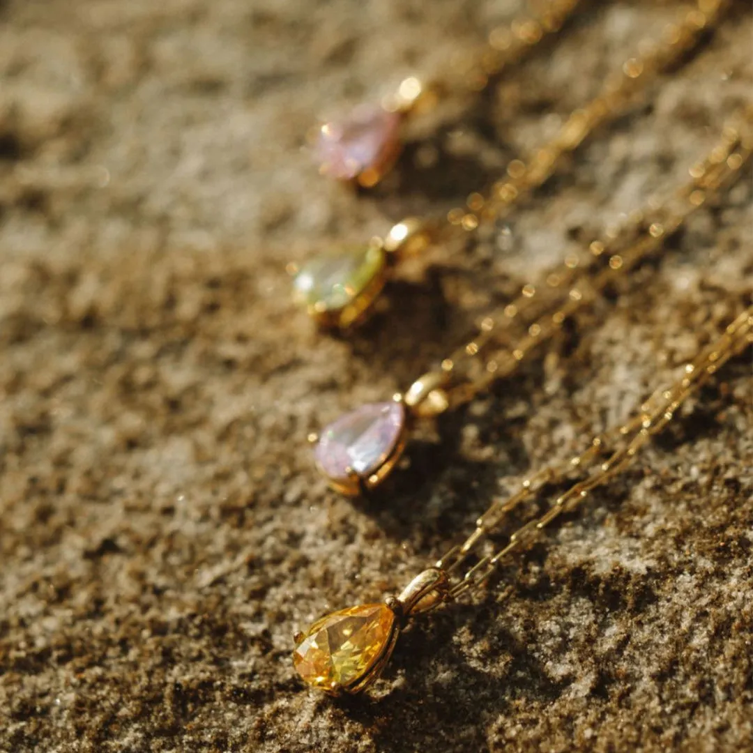 Lavender Lights Gem Pendant & Chain