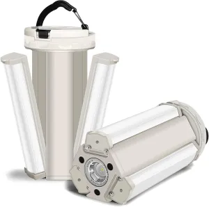 LED Camping Lanterns, DIBMS 240LM USB Rechargeable Foldable Flashlight Worklight Waterproof Survival Lights w/ Magnetic Base Hook for Camping Hurricanes Emergency Power Outages Indoor Outdoor 2-Pack