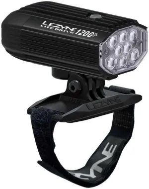 LEZYNE Helmet Lite Drive 1200  Front USB-C Rechargeable Low-Profile Road Mountain Gravel Bike Bicycle Cycling Light, 1 200 Lumens | Includes GoPro Style Mount | CNC-machined Aluminum Construction