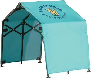 Life is Good 3.5' Outdoor Pet Shade, Versatile Pet Canopy Pop-up Shade Tent for Dogs, Cats, Small Animals and Livestock, You Had Me at Woof