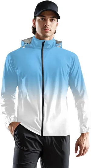 Light Rain Jacket Mens Water Resistant Raincoats Big and Tall Light Outerwear Breathable Windbreaker