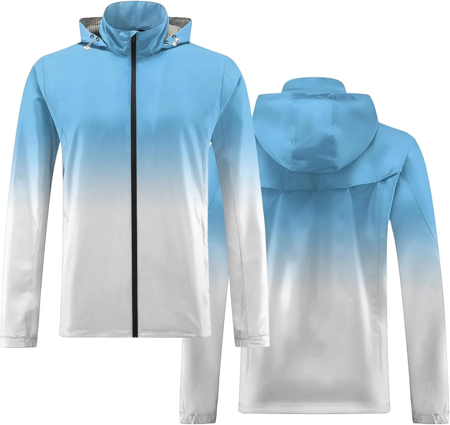 Light Rain Jacket Mens Water Resistant Raincoats Big and Tall Light Outerwear Breathable Windbreaker