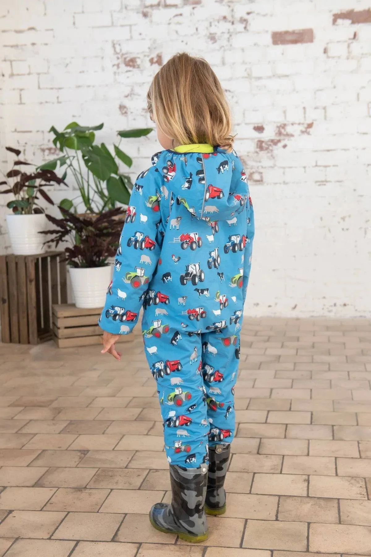 Lighthouse Kids Jamie Padded Puddlesuit -FARM