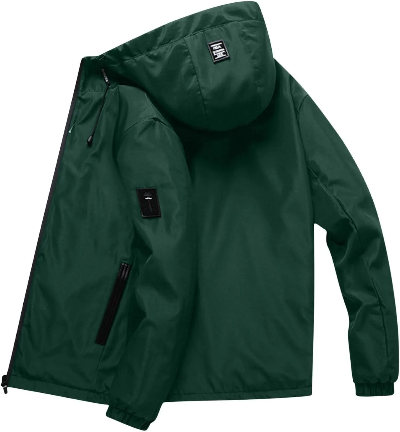 Lightweight Rain Jacket Men Outdoor Plain Raincoats Big and Tall Light with Hood Outerwear Climb Breathable Raincoat