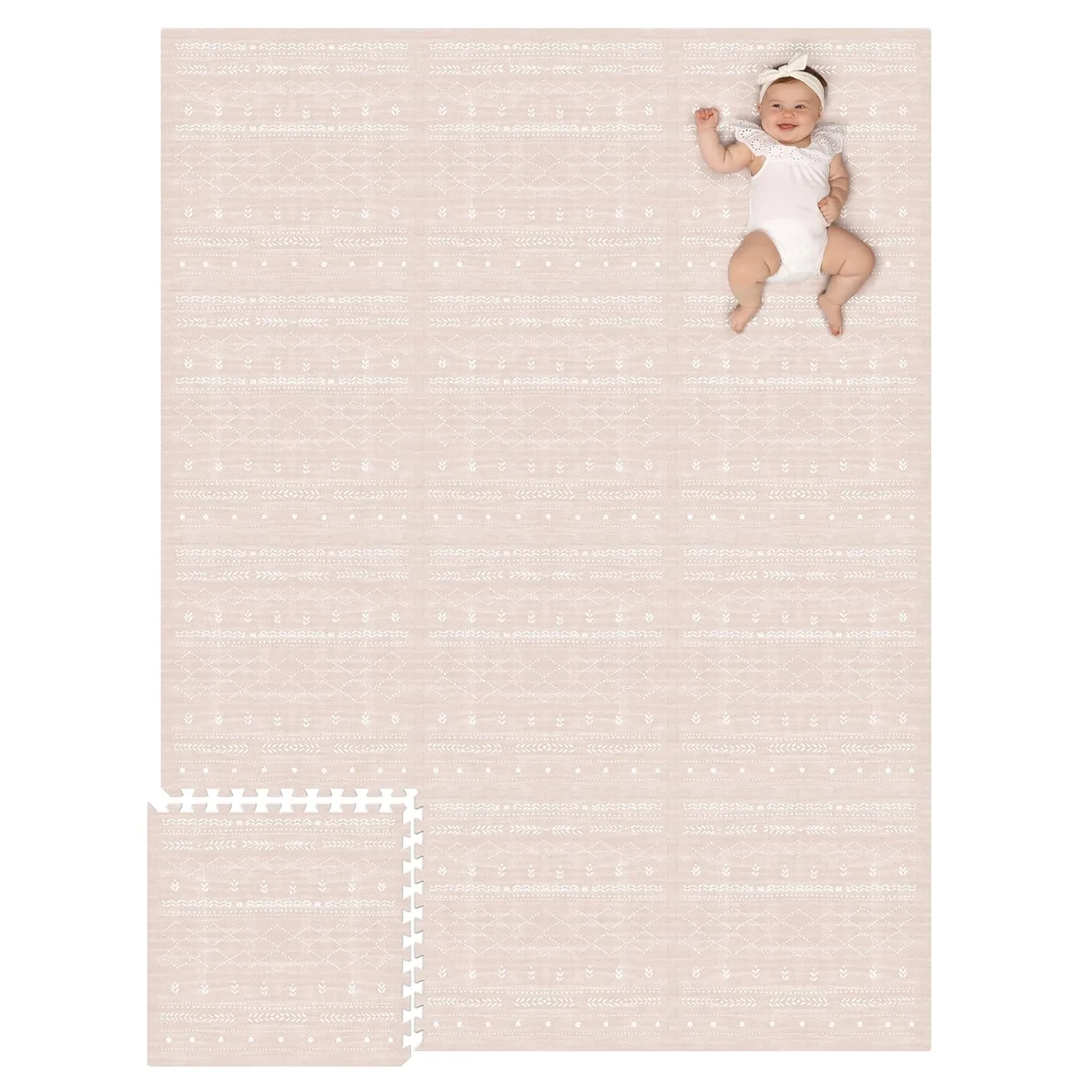 Lillefolk Baby Foam Play Mat - Baby Playmat | Tiles Interlocking Mat - Foam Baby Mat for Babies & Toddlers - Non Toxic Play Mat for Baby Tummy Time Mat (Extra Large Size 6x8 ft (12 Tiles), Dusk
