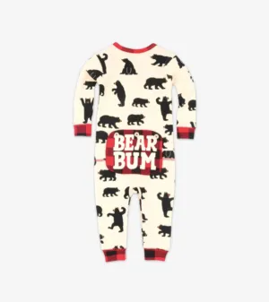 Little Blue House Black Bear Baby Union Suit