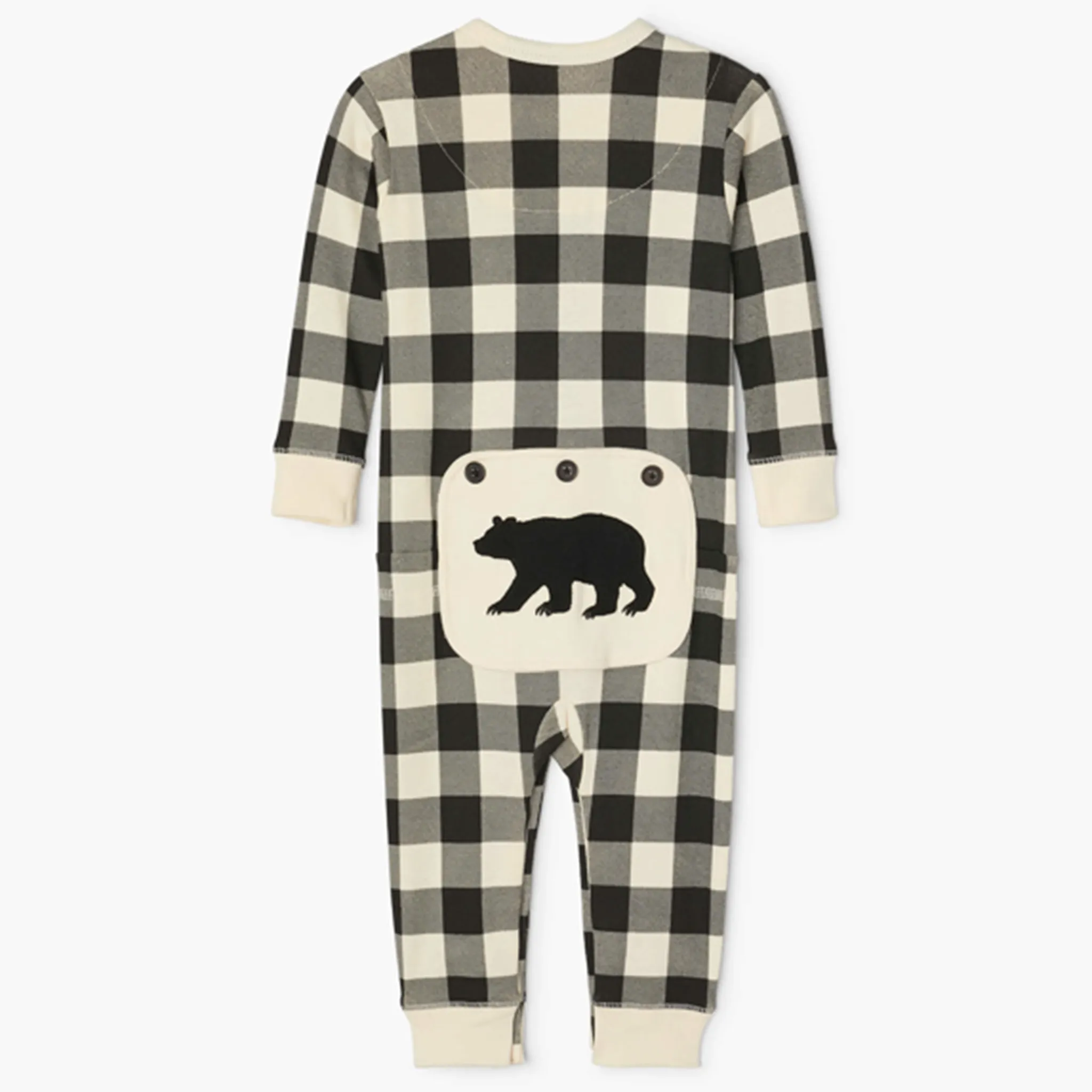 Little Blue House Cream Plaid Baby Union Suit