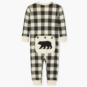 Little Blue House Cream Plaid Baby Union Suit