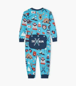 Little Blue House Pj's - Ski Holiday Union Suit - 12-18m