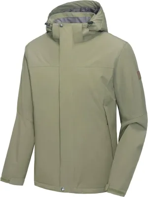 Little Donkey Andy Men's Waterproof Ski Snowboarding Jacket Windproof Warm Coat with Detachable Hood