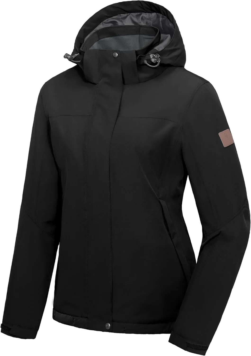 Little Donkey Andy Women's Waterproof Ski Snowboarding Jacket Windproof Warm Coat with Detachable Hood
