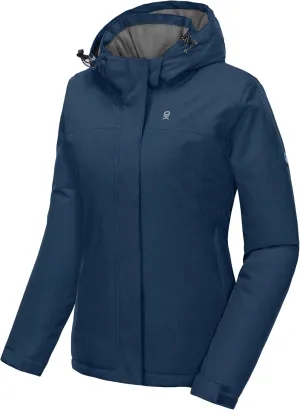 Little Donkey Andy Women's Waterproof Ski Snowboarding Jacket Windproof Warm Coat with Detachable Hood