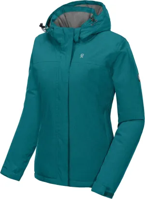 Little Donkey Andy Women's Waterproof Ski Snowboarding Jacket Windproof Warm Coat with Detachable Hood