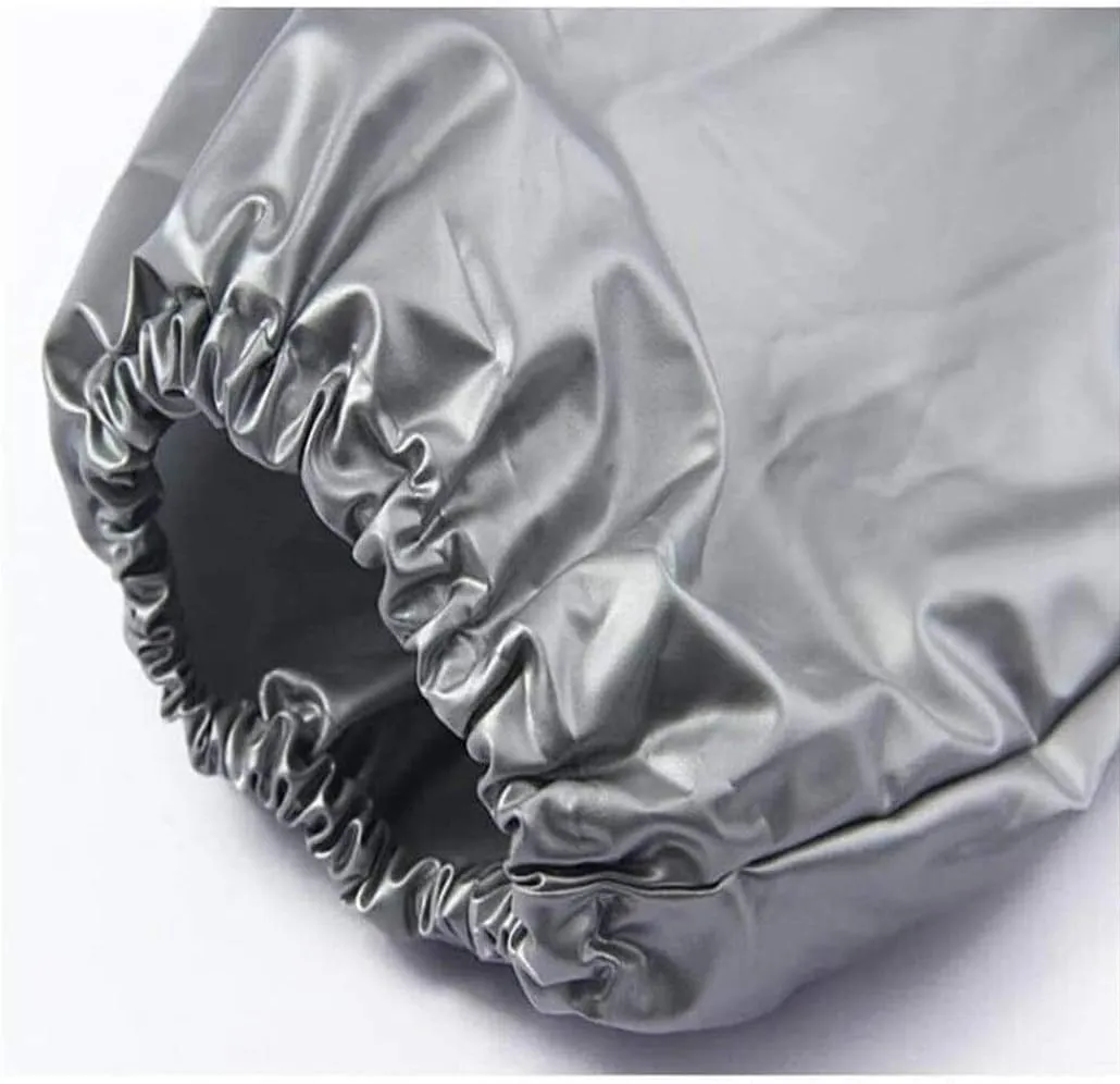 liyun Sauna Suit Sweat Fitness Sauna Suit Full Body Sauna Suit PVC Training Suit Exercise Fitness Training Tear Resistant(Silver,Large)