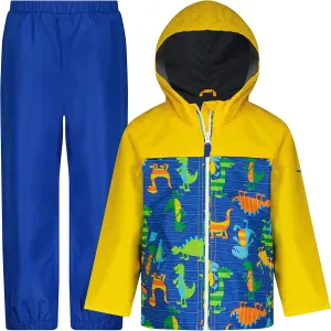 LONDON FOG boys Boys Waterproof Rain Suit for Kids Hooded Jacket and Splash Pants Set