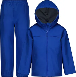 LONDON FOG boys Boys Waterproof Rain Suit for Kids Hooded Jacket and Splash Pants Set