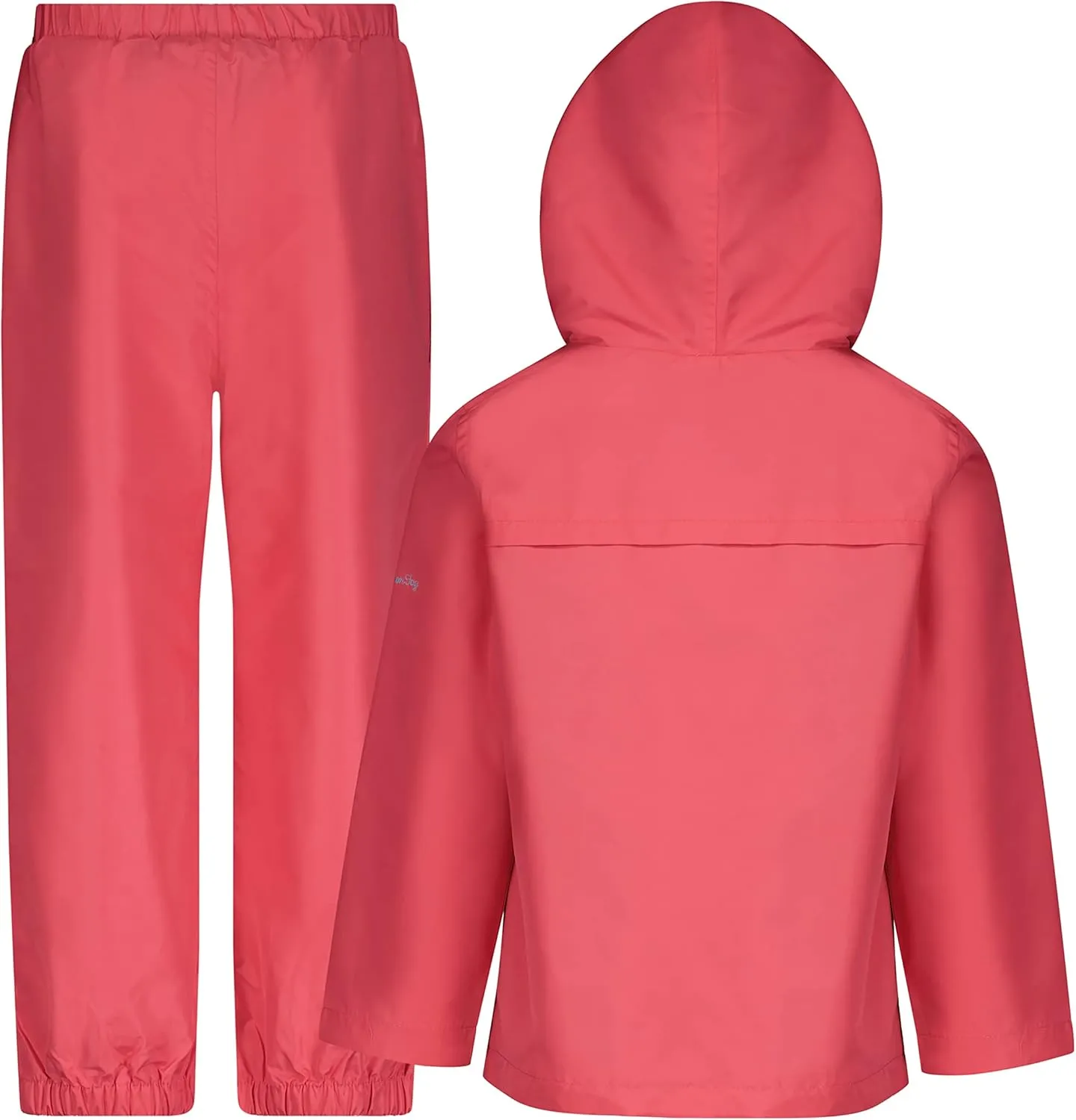 LONDON FOG Girls Waterproof Rain Suit for Kids Hooded Jacket and Splash Pant Set