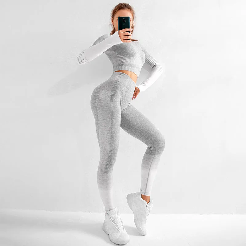 Long Sleeve Top High Waist Belly Suit