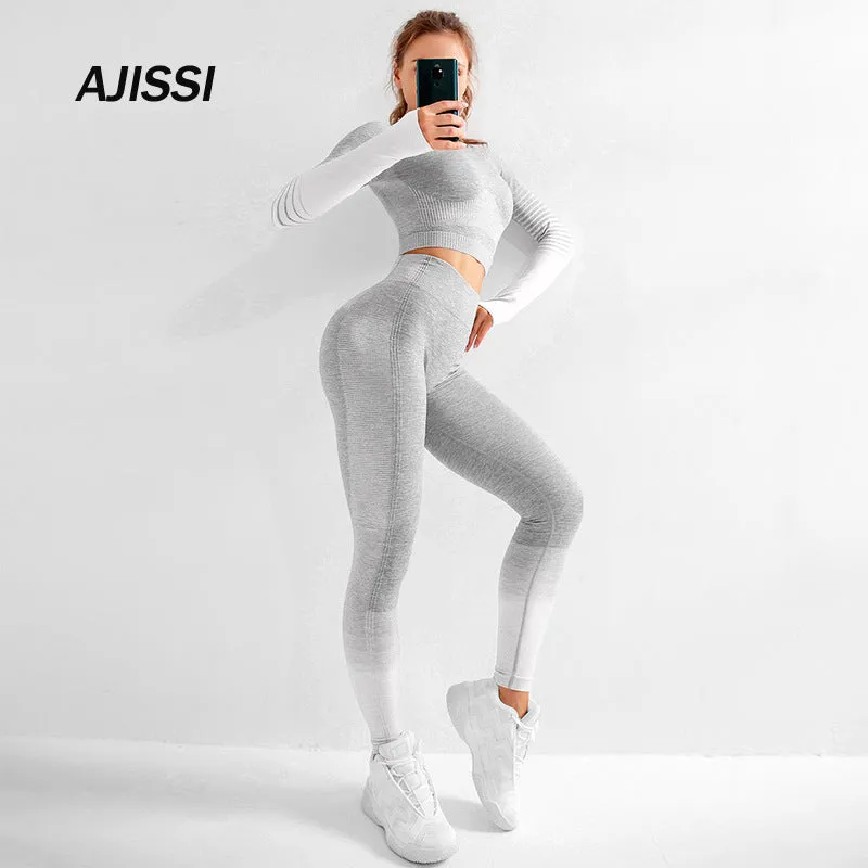Long Sleeve Top High Waist Belly Suit