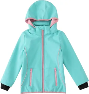 M2C Girls Hooded Fleece Lined Waterproof Windproof Jacket