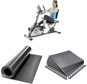 Marcy Magnetic Recumbent Exercise Bike with 8 Resistance Levels NS-40502R,Grey
