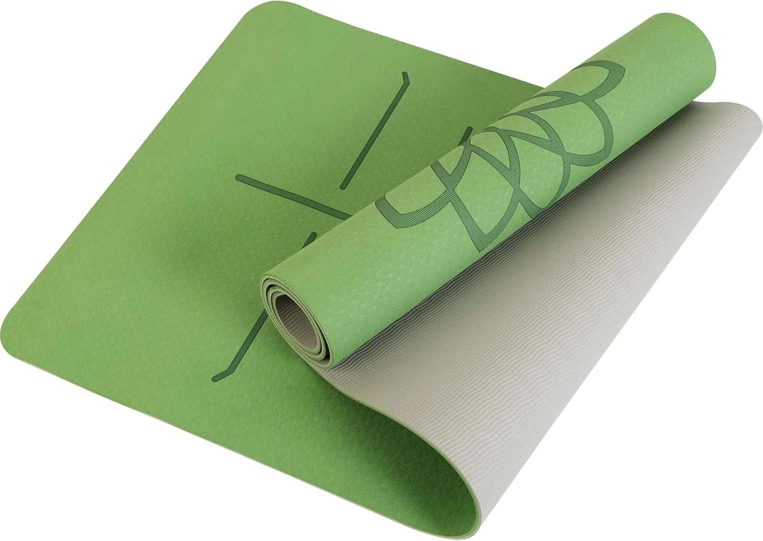 Mat Block Yoga Mat with Non-Slip 1/4'' Thick Anti-Tear, High Density TPE Eco-Friendly Foam Material for Home, Pilates and Floor Exercises & Fitness