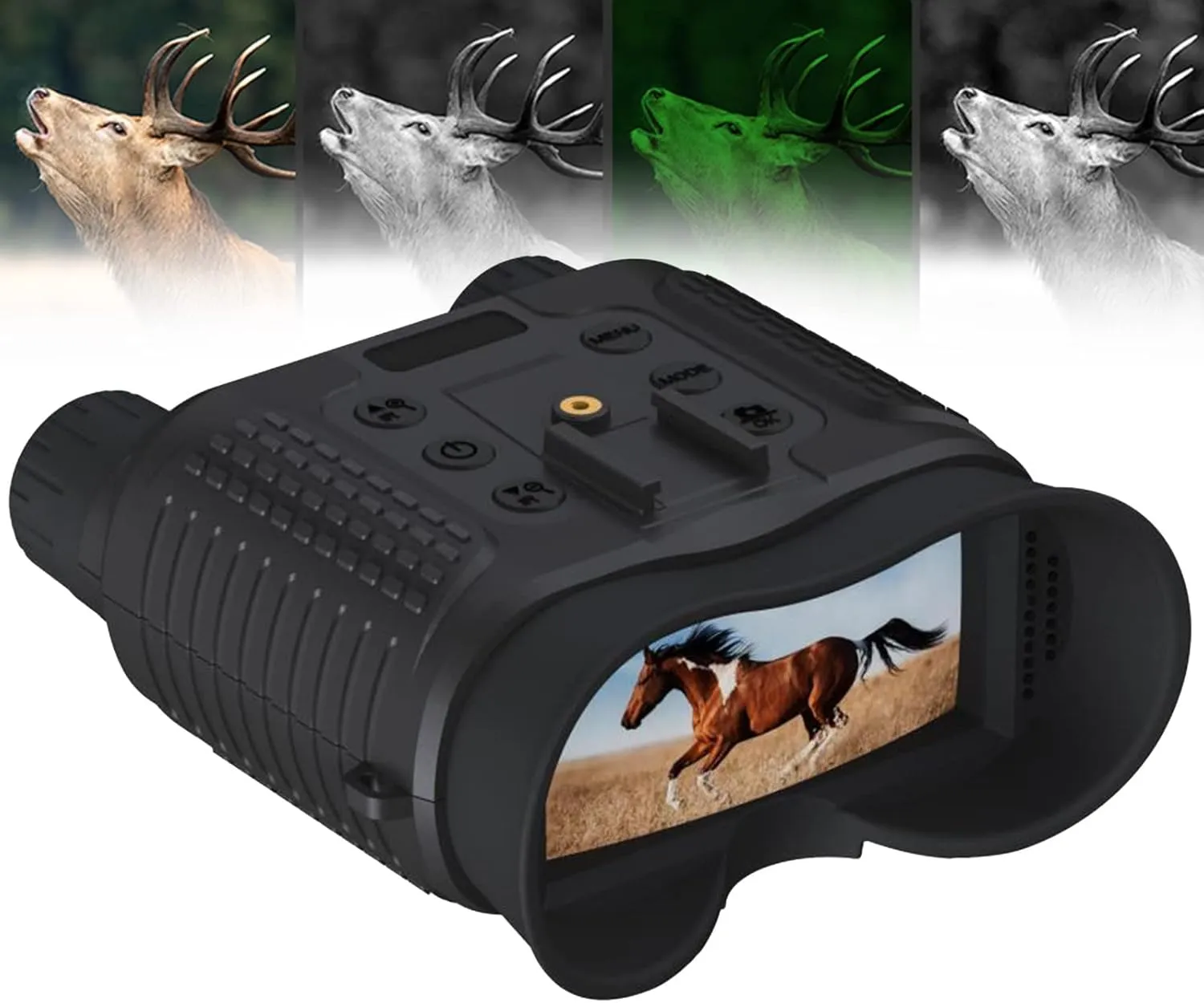 MAYKEA Head Mounted Binocular Night Vision Goggles, 8X Digital Zoom, IP54 Level Waterproof, with 2.7 Inch Ultra HD TFT Screen, for Outdoor Wildlife Observation