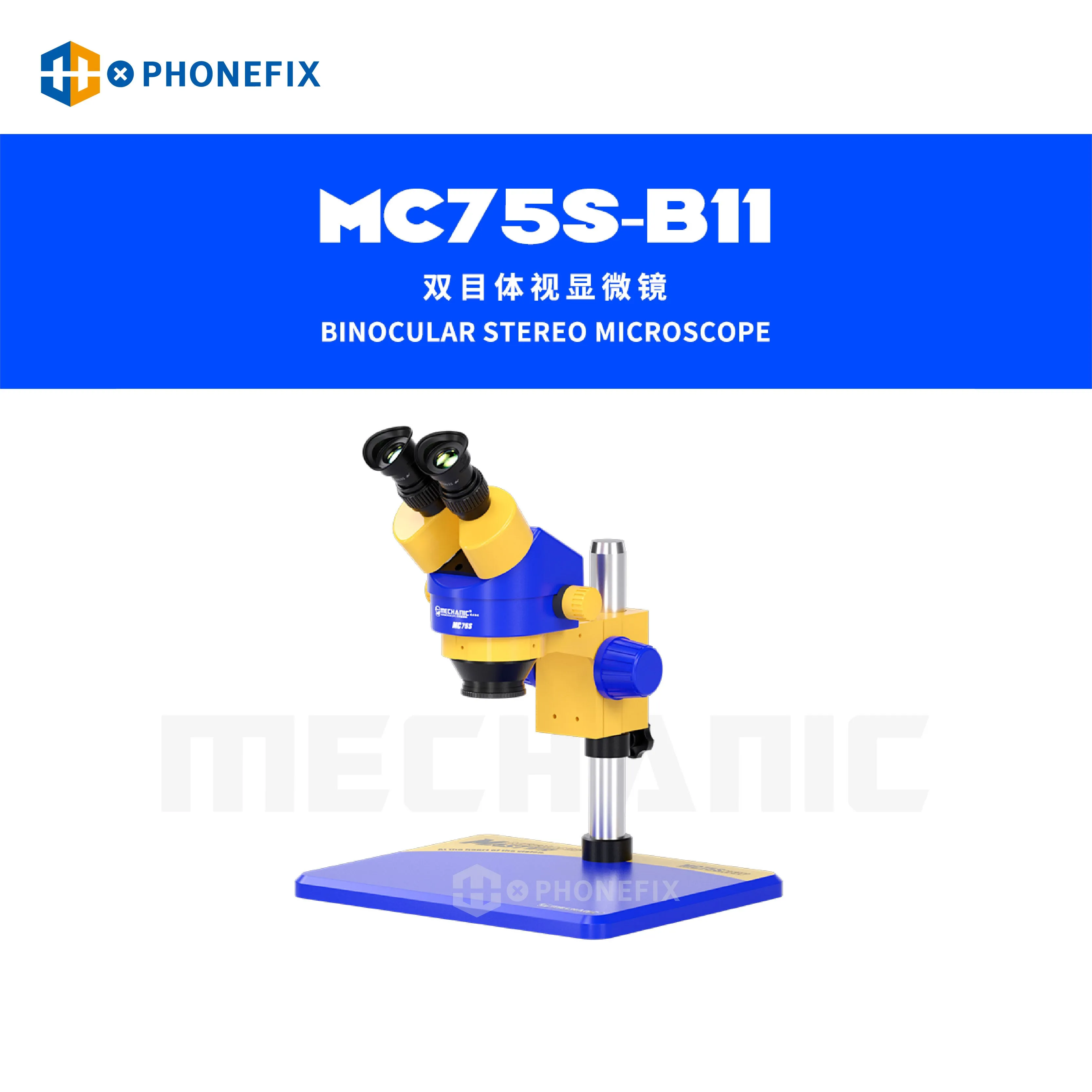 MECHANIC MC75S-B11 Binocular Stereo Zoom Microscope For Phone Repair