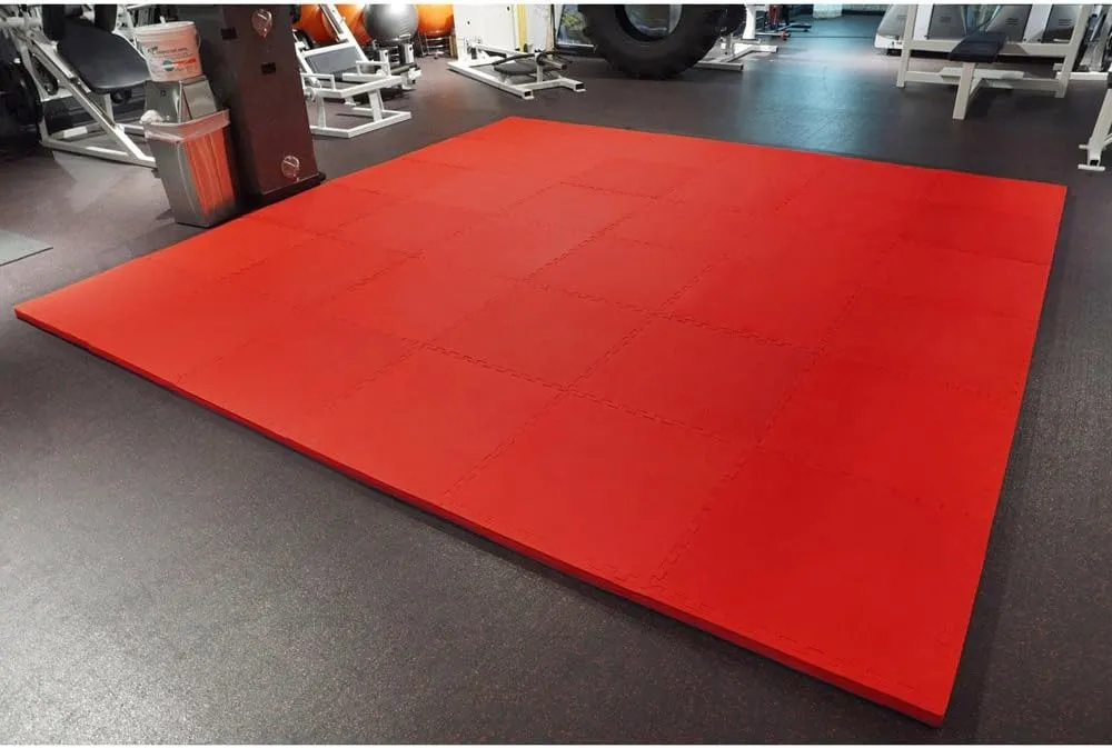 Meister X-THICK 1.5" Interlocking EVA Foam Mats - 2X Cushion for Wrestling, MMA Takedowns & Gymnastics - 2'x2' Tiles