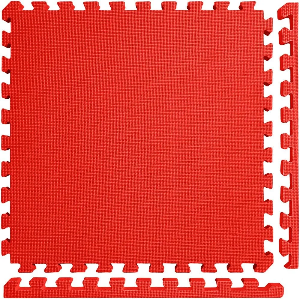 Meister X-THICK 1.5" Interlocking EVA Foam Mats - 2X Cushion for Wrestling, MMA Takedowns & Gymnastics - 2'x2' Tiles